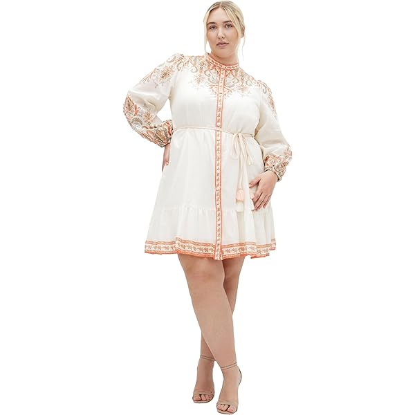 City Chic Women's Plus Size Tunic Cleo, Bellini Splice, 12